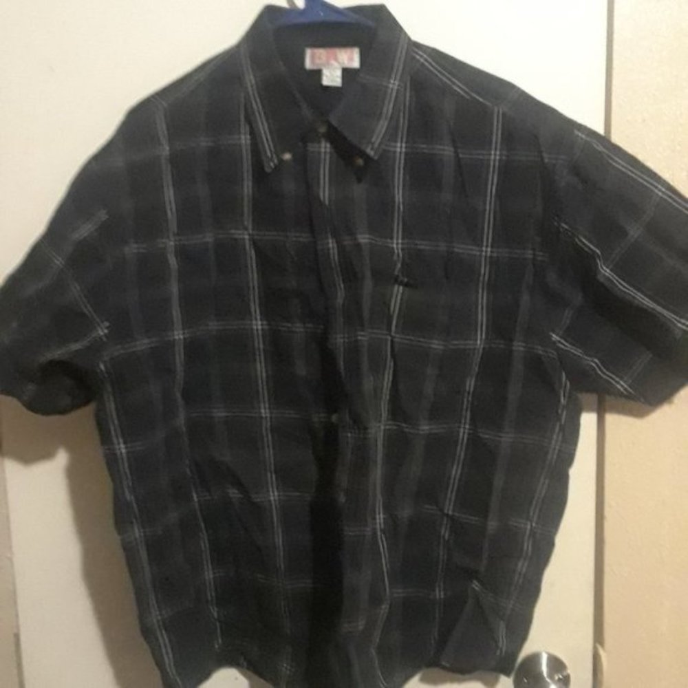 BAW Men's short sleeve button down shirt SIze XL